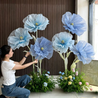 Papillon géant transparent en organza OEM, idéal pour la décoration de fenêtres de mariage. Les couleurs peuvent être personnalisées