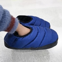 Chaussons d'intérieur ultra-légers en duvet de canard et d'oie pour femmes et hommes, doux, chauds, matelassés, antidérapants