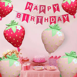 بالونات فواكه بالفراولة على شكل فراولة بتصميم جديد لديكور حفلة عيد الميلاد ودش الطفل - Product Image 3