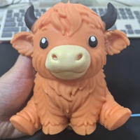 Jumbo Highland Cow Squishy en gros, jouet géant en forme de vache des Highlands, jouet souple à remontée lente, jouet anti-stress pour exercices manuels
