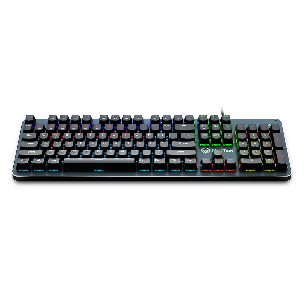 MeeTion MK007 Latest Usb Led Light Rgb French Azerty Russian Metal Mechanical Key Board Keyboard For Game Keyboard