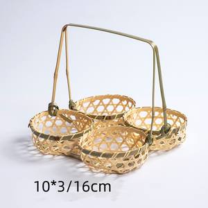 Panier à Dessert en bambou naturel écologique, fait à la main, mignon et créatif, pour fête de mariage, offre spéciale - Product Image 6