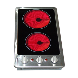 <span class=keywords><strong>Plaque</strong></span> chauffante électrique infrarouge halogène en acier inoxydable, 2 brûleurs, <span class=keywords><strong>plaque</strong></span> vitrocéramique encastrable - Product Image 4
