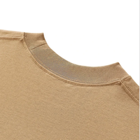 T-shirt en coton épais 310 GSM avec logo personnalisé, coupe ample, style streetwear pour homme, épaules tombantes, t-shirt en coton oversize pour homme