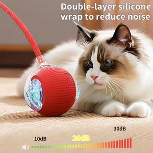 Akıllı Pet oyuncak 360 ° otomatik interaktif köpek akıllı top oyuncak halat ile interaktif kedi oyuncaklar kediler için USB şarj aleti haddeleme topu - Product Image 2