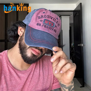 Cappellino da Baseball retrò da <span class=keywords><strong>uomo</strong></span> Ehanking Casual da donna in cotone lavato con lettere ricamate <span class=keywords><strong>cappello</strong></span> da sole <span class=keywords><strong>bombetta</strong></span> - Product Image 6