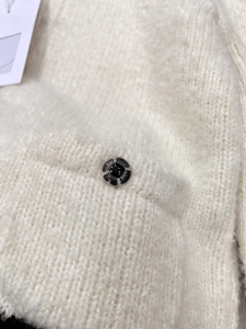 Pull en tricot à demi-zip pour femme, col à revers rayé avec poches avant, pull doux et chaud à manches longues pour un usage quotidien - Product Image 5