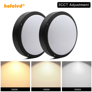 Hofoled ngoài trời trong nhà Treo Tường Đèn nhôm photocell 15 Wát 20 Wát an ninh IP65 không thấm nước Vòng LED vách ngăn ánh sáng - Product Image 3