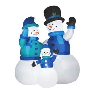 Decorazioni natalizie da 5 piedi gonfiabili per prato gonfiabile pupazzo di neve famiglia di pupazzi di neve gonfiabili di natale