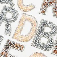 Offre Spéciale résine motif strass lettres fer à repasser feuilles adhésives en cristal pour chapeaux chaussures pantalons