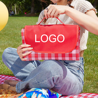Tapis de pique-nique promotionnel en PVC pour l'extérieur, imperméable, épais, surdimensionné, pliable, écologique et entièrement portable – Idée cadeau