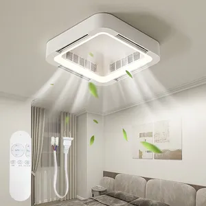 Ventilatore da soffitto intelligente con telecomando con luce ventilatore da soffitto intelligente con luce decorativa a scomparsa lampadario a soffitto