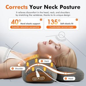 Masajeador de <span class=keywords><strong>Cuello</strong></span> Shiatsu Phenitech, Almohada de Masaje <span class=keywords><strong>El</strong></span>éctrica con Calor, 8 Rodillos, Control de Tiempo para <span class=keywords><strong>Cuello</strong></span> <span class=keywords><strong>y</strong></span> Hombros - Product Image 6