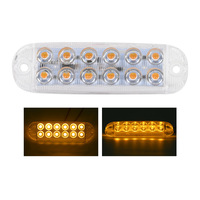 Nouvelle barre lumineuse de signalisation à 12 LED, 12-24V, universelle pour camion, remorque, camping-car, moto, clignotante latérale