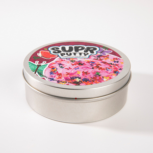 Custom logo pink <b>Thinking</b> Supr Putty Stretch Squish Glass Exciting Putty Slime butterfly Sequins Relief Stress Toys for Children - Product Image 3