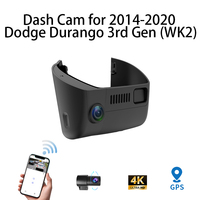 HD 4K Dashcam für 2014-2020 Dodge Durango 3. Generation (WK2) mit Zwei Vorder- und Rück-DVR-Linsen GPS Plug-and-Play