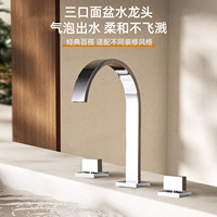 Robinet de baignoire et lavabo électrique TONUA moderne et minimaliste à double poignée, laiton brossé noir mat, avec cartouche céramique, pour usage hôtelier, garantie 1 an
