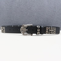 Ceinture en cuir personnalisée JULUN pour homme, ceinture en cuir véritable pour jeans, style gothique punk avec clous métalliques et revolver unique