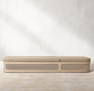 Mobilier d'extérieur, tissage en osier, matériaux mixtes, chaise de piscine en bois de <span class=keywords><strong>teck</strong></span> massif, chaise longue - Product Image 4
