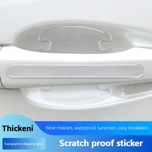 สติ๊กเกอร์ฟิล์มใสป้องกันรอยขีดข่วนที่มือจับประตูรถยนต์ 8 ชิ้น - Product Image 3