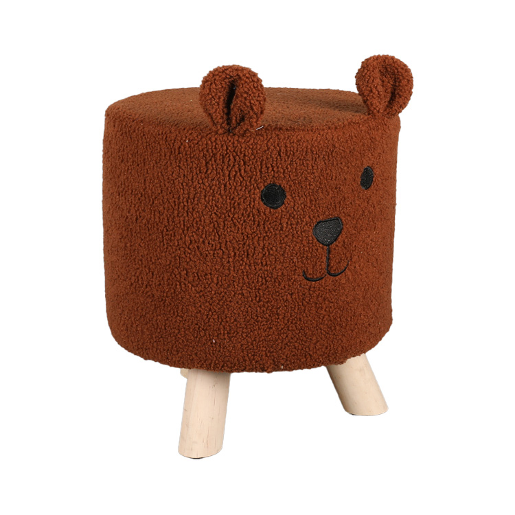 Меховой чехол для двора Home Deco, деревянные ножки, комфортные, приятные для кожи детские уличные табуретки и османы для малышей