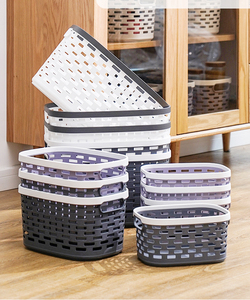 Thân Thiện Với Môi Đầy Màu Sắc Hình Chữ Nhật Gia Đình Tổ Chức Giỏ Với Cơ Thể Rỗng PP Chất Liệu Xử Lý Cho Hàng Ngày Cho Thực Phẩm Lưu Trữ Nhà Bếp - Product Image 1