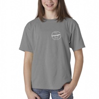 Camiseta de algodón 100% personalizada de fábrica, camiseta barata de cuello redondo de estilo informal para niños y niñas, camiseta de tela de punto transpirable para niños
