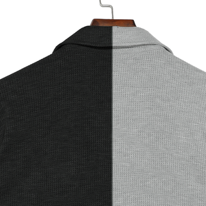 可定制男士短袖t恤华夫饼干针织面料拼接刺绣100% 棉厂家直销 - Product Image 5