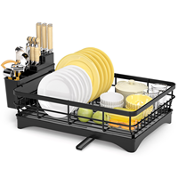 Modern keuken afdruiprek aanrechtblad afdruiprek organizer met bestekhouder voor servies