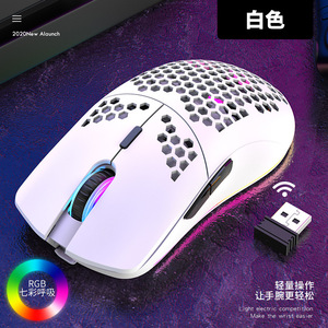 Ratón Inalámbrico para Juegos XuanYinHu XYH80, Hueco, Retroiluminación RGB, Recargable, 2.4G USB, 6 Botones Programables, para Diestros/Zurdos - Product Image 4
