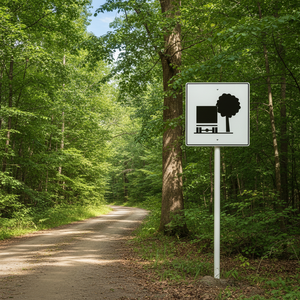 <b>Plastic</b> Tree Obstacle Sign for Easy Visibility - Product Image 3