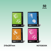 Carnet scolaire personnalisé A5 à spirale métallique, couverture rigide en kraft, 50 feuilles, impression en gros, prix d'usine
