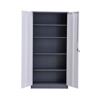 Armoire de rangement de documents en acier OEM de bonne qualité, verrouillable, avec étagères réglables, 2 portes, pour bureau - Promotion