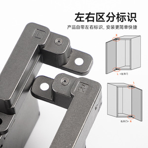 Concealed Hydraulic Damping Hinges <b>For</b> Cabinet Doors Full Mortise Soft Closing Aluminum Frame Wooden Door Furniture Hinge - Product Image 5