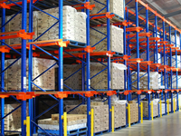 Système de rayonnage drive-in pour optimiser l'espace, solution de stockage d'entrepôt pour la frigorifique