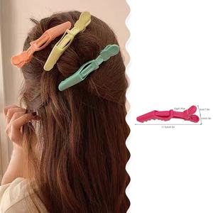 Klip rambut buaya Logo kustom alat penata rambut Salon warna permen untuk ekstensi rambut dan jepit rambut tukang cukur - Product Image 3