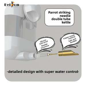 Xách tay thân thiện với môi nhựa chim uống Máy trung chuyển Vẹt va chạm kim chai nước với treo tính năng - Product Image 2