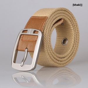 <span class=keywords><strong>Ceinture</strong></span> en toile décontractée personnalisée pour hommes et femmes avec boucle ardillon élégante en alliage pour étudiants - Product Image 6