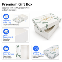 Boîte cadeau en carton recyclable avec couvercle et base, écologique, pour pâtisserie, dessert, bonbons, mariage, vente en gros