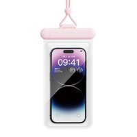 Étui de téléphone étanche transparent en TPU avec cordon de cou pour la natation, la plongée, compatible avec les écrans tactiles, pour le rafting en plein air, compact