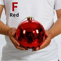 Boules de Noël géantes 10-60 cm, grandes boules de Noël incassables en plastique pour décorations de Noël en extérieur, centres commerciaux et espaces commerciaux.