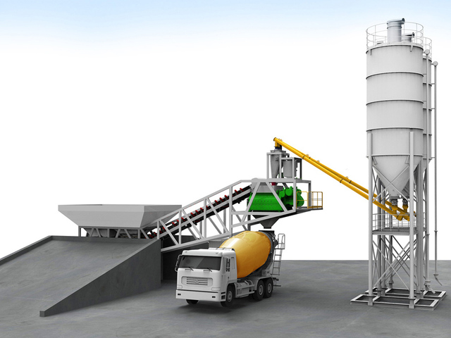 China Brand 75m3/h Ready Mixed Concrete Batching Plant HZS75VY