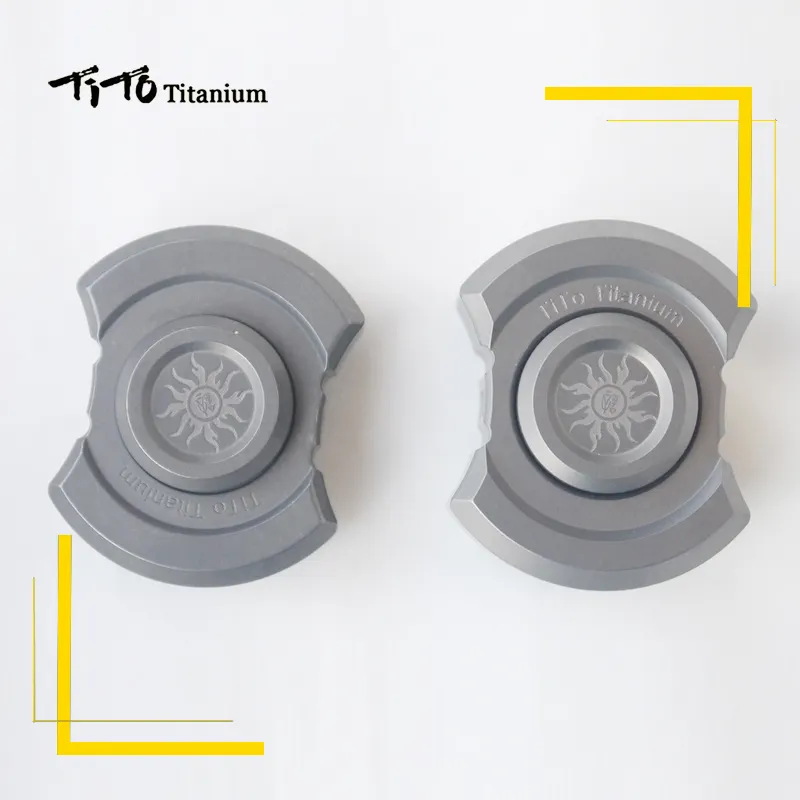 TITO EDC Titanium Alloy Multipurpose Rotatable Tools Meteorite Decompression Toy Outdoors Tools Titanium Spinner
