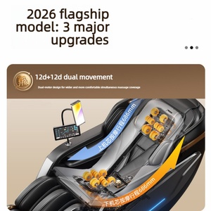 Fauteuil <span class=keywords><strong>de</strong></span> massage électrique <span class=keywords><strong>de</strong></span> luxe haut <span class=keywords><strong>de</strong></span> gamme DWJ 2026 Dual <span class=keywords><strong>Core</strong></span> 12D SL Track, avec fonction zéro gravité et étirement corporel complet 4D 3D – Meilleur prix en Chine - Product Image 3