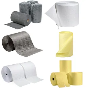 Chemical Hazardous Spill Absorbent Laminate Mat Rolls Oil Absorbent Spill Pad Chemical Hazardous Laminate Mat 100 Polypropylene Only Universal Roll