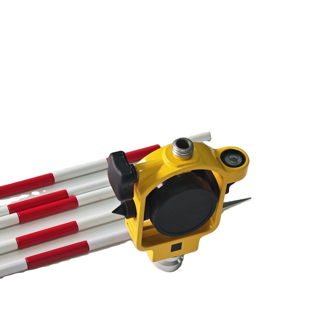 Solid and Durable 5-Pole Rod Aluminum Alloy Yellow Total Station Accessories Survey Prism Mini ADS106