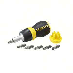 Stanley Magnetic Ratchet Bit Holder 6 Piece <b>Set</b> With Bits And Storage Cap - Product Image 2
