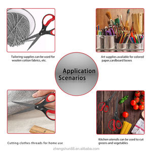 GKS 하이 퀄리티 안전 학생 플라스틱 문구 가위 어린이를위한 다채로운 작은 DIY 종이 가위 도매 - Product Image 6