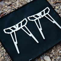 Support de barbecue multifonctionnel et pliable pour foyer de camping extérieur, ultra-léger et portable, idéal pour préparer le thé