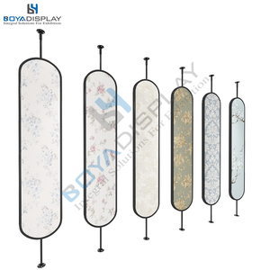 Nhà Sản Xuất Tùy Chỉnh Kích Thước Hình Nền Hiển Thị Giá Kim Loại Xoay 360 Độ Hình Nền Tường Vải Cuộn Hiển Thị Giá Đứng - Product Image 4
